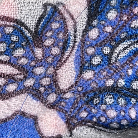 Louis Vuitton Silk Cashmere Cobalt Blue Sarong - Picture 13 of 14